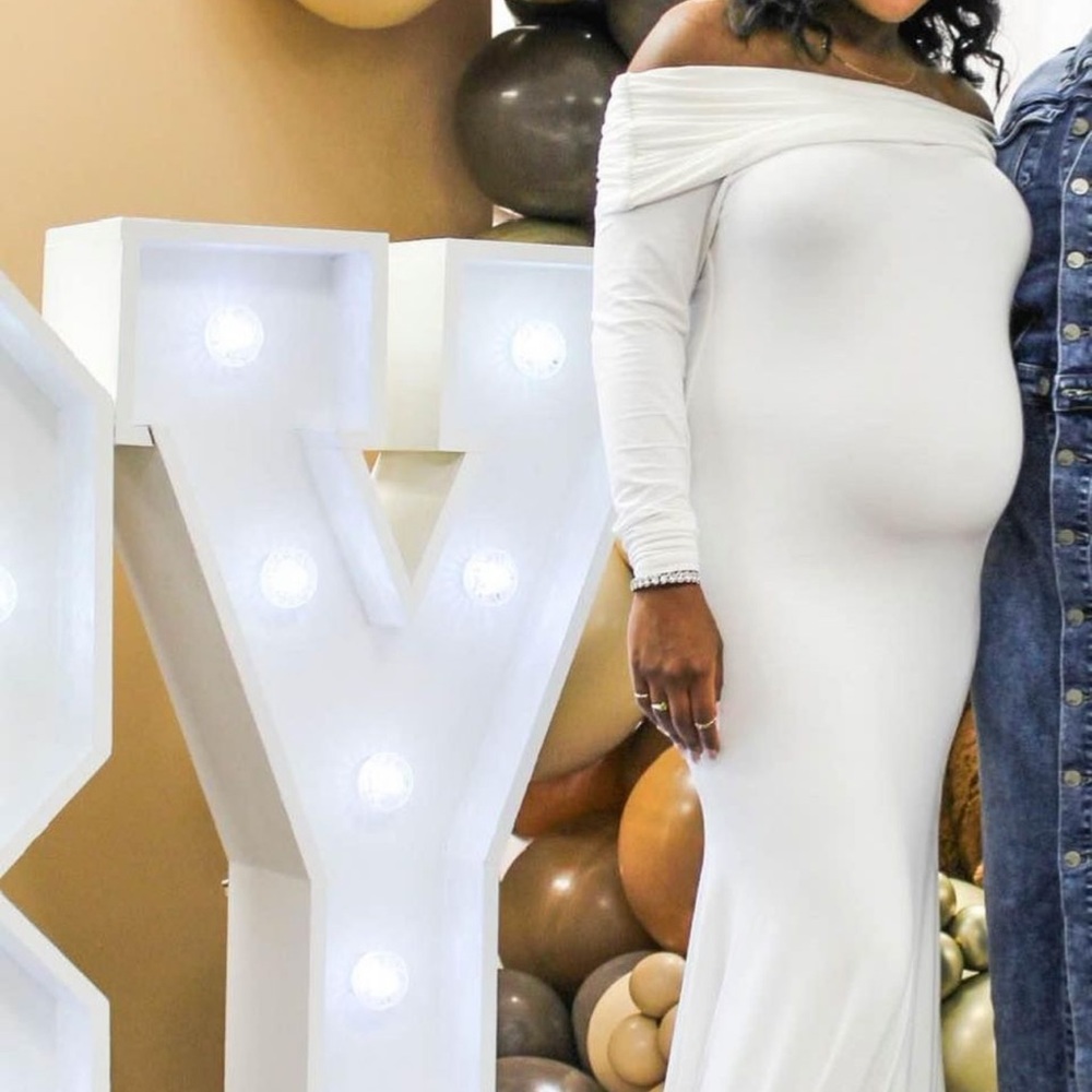 White Maternity gown